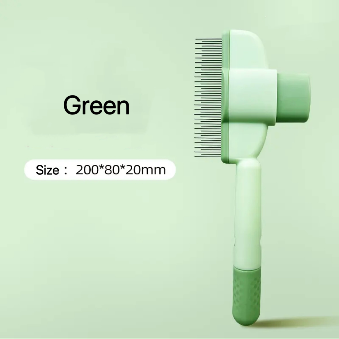 Cat Brush with Release Button, Built-in Stainless Steel