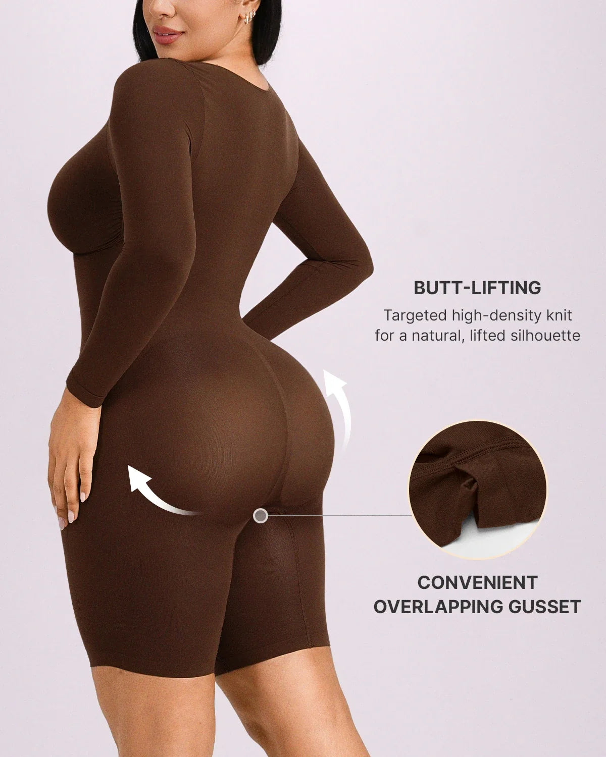 Bare Essentials™ Defineline™ Long Sleeve Zip-Front Bodysuit