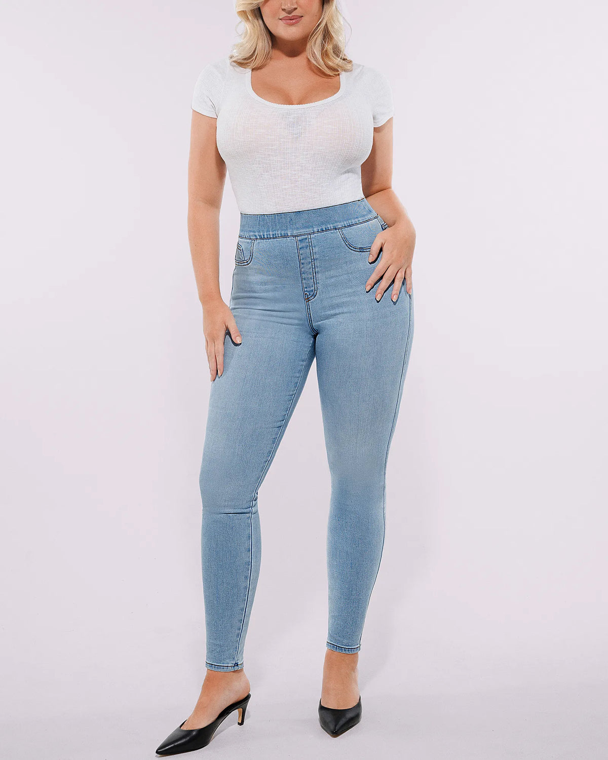 Butt Padded Short + Hip Padded Skinny Jeans
