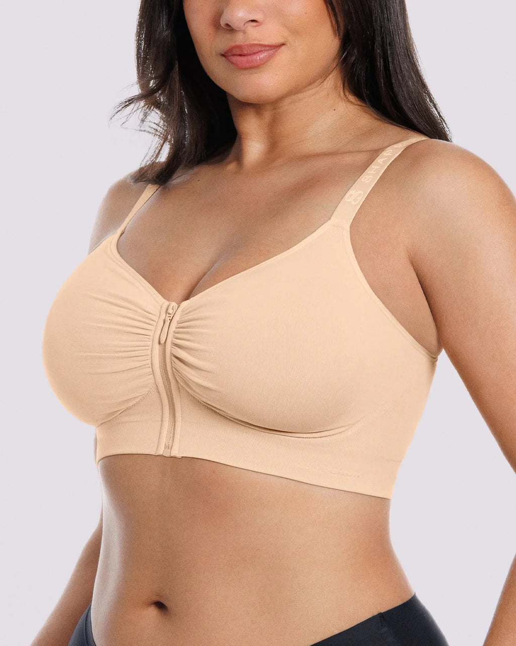 Bare Essentials™ Skin Flow Front-Zipper Wireless Bra