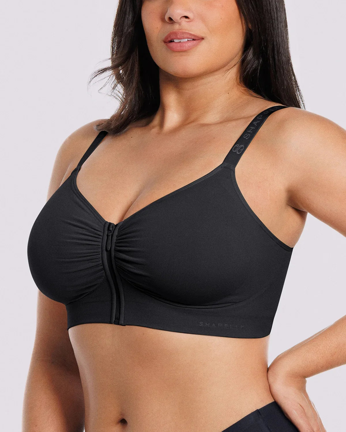 Bare Essentials™ Skin Flow Front-Zipper Wireless Bra