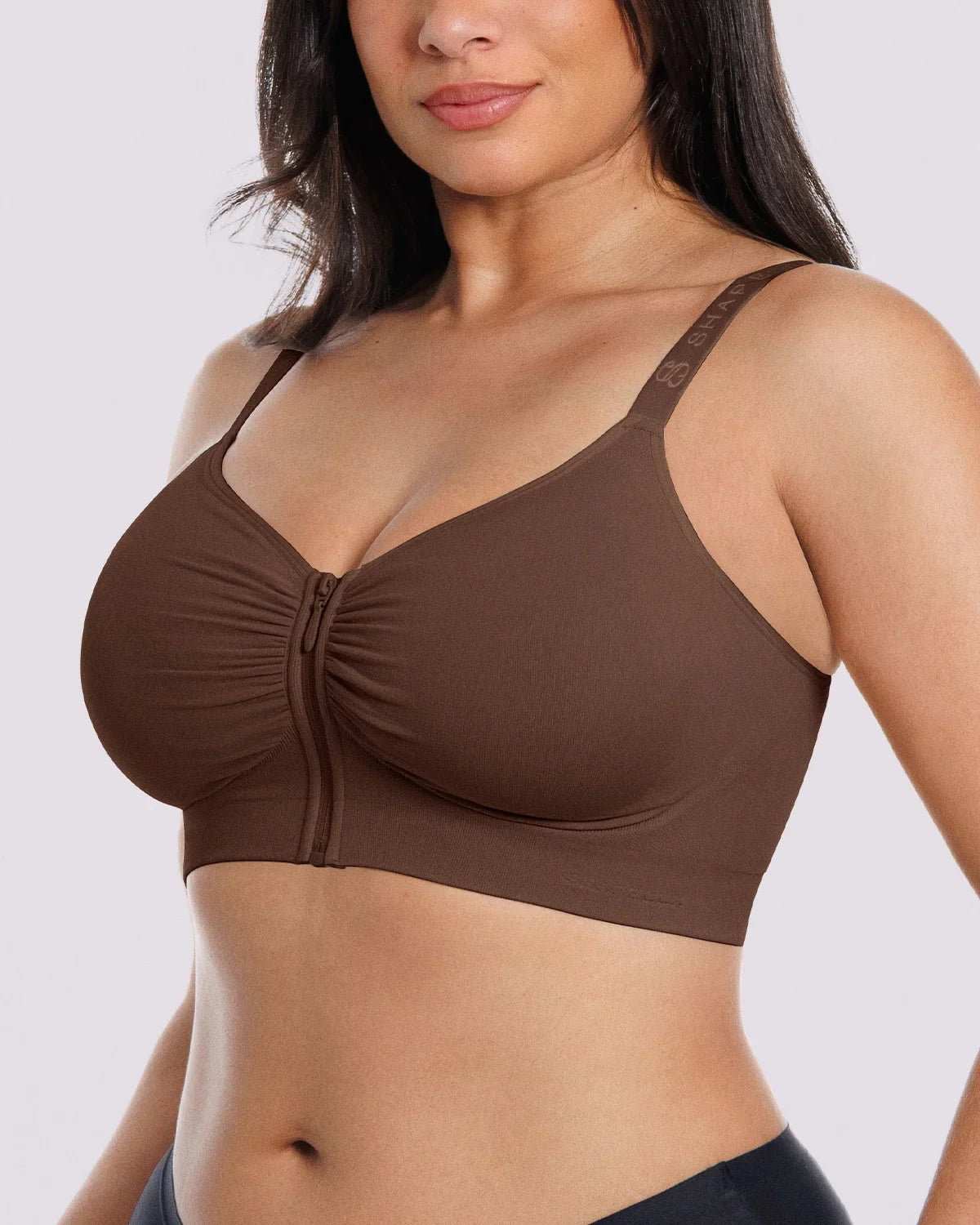 Bare Essentials™ Skin Flow Front-Zipper Wireless Bra