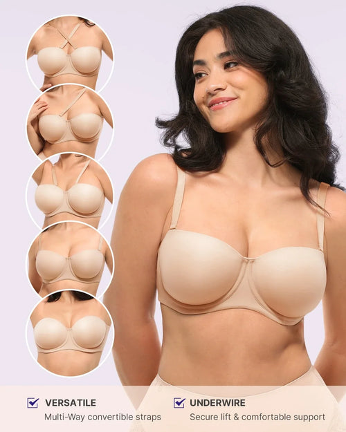 Bare Essentials™ AirSlim® Convertible Strapless Push Up Bra