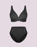 Curve Code™ LYCRA®FitSense™ Wireless V-Neck Bra + Brief