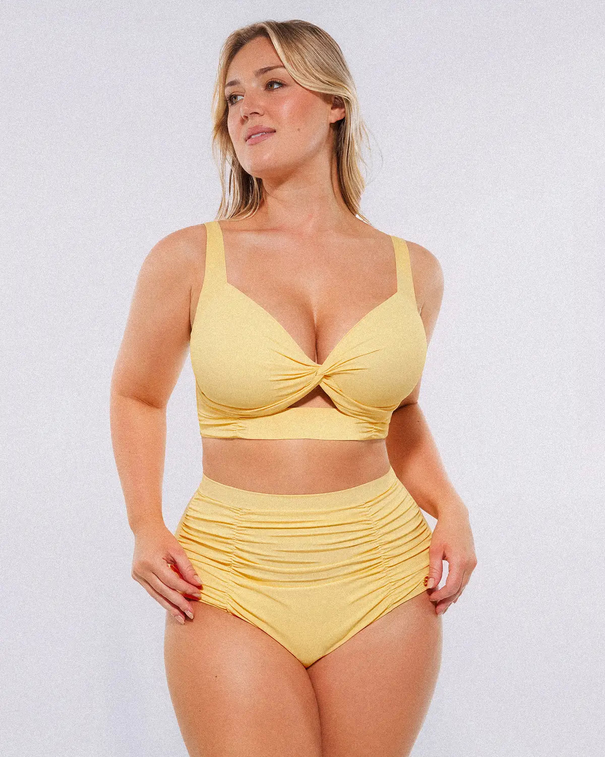 Smart Sculpt™ Twist-Front Bikini Top & High-Waisted Bottom Set