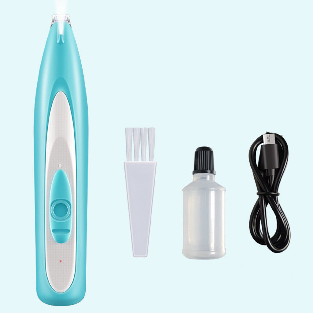 Cat Paw Fur Trimmer with LED Light Noise Less
