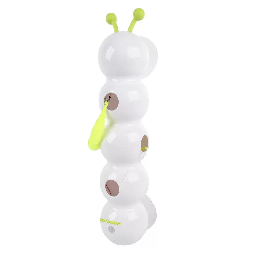 Smart Motion Cat Toy with Worm Design - Automatic Interactive Kitten Teaser with Feather | Self-Moving & Battery Operated